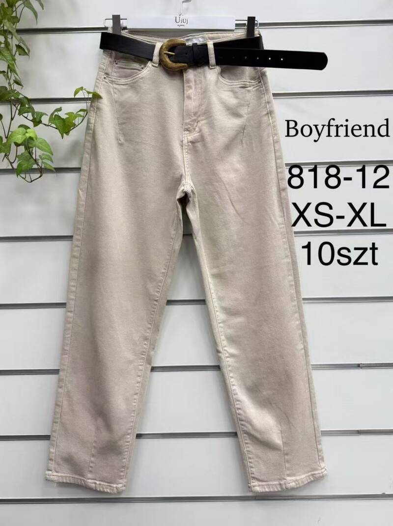 Spodnie damskie jeansy Roz XS-XL, 1 Kolor Paczka 10 szt